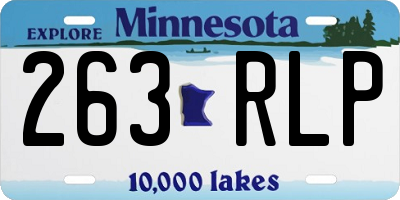 MN license plate 263RLP