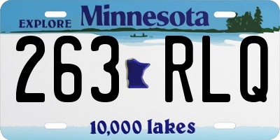 MN license plate 263RLQ