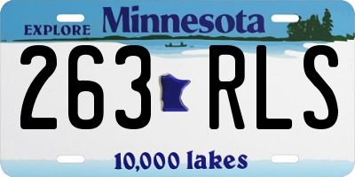 MN license plate 263RLS