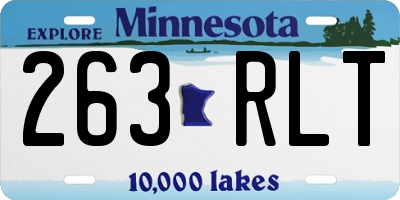 MN license plate 263RLT