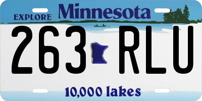 MN license plate 263RLU