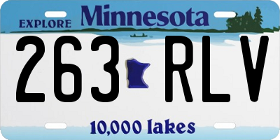 MN license plate 263RLV