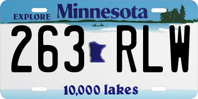 MN license plate 263RLW