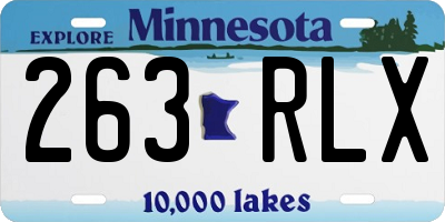 MN license plate 263RLX