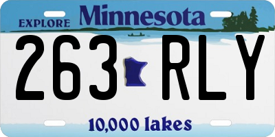 MN license plate 263RLY