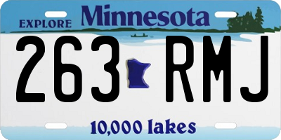 MN license plate 263RMJ