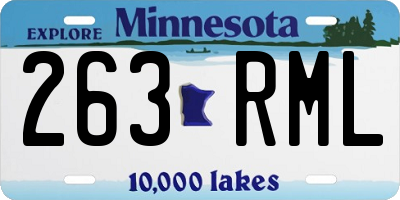 MN license plate 263RML