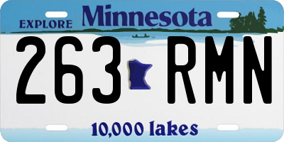 MN license plate 263RMN