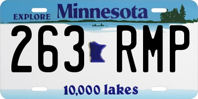 MN license plate 263RMP