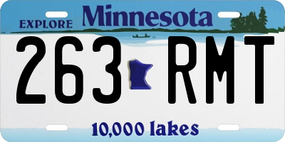 MN license plate 263RMT