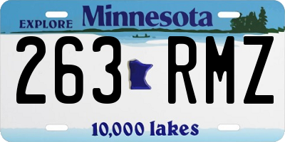 MN license plate 263RMZ