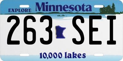 MN license plate 263SEI