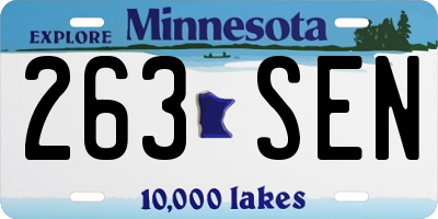 MN license plate 263SEN