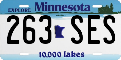 MN license plate 263SES