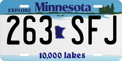 MN license plate 263SFJ