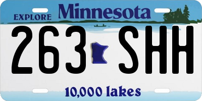 MN license plate 263SHH