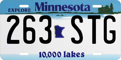 MN license plate 263STG