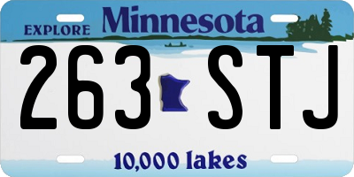 MN license plate 263STJ