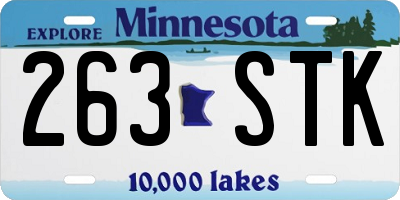 MN license plate 263STK
