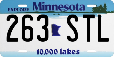MN license plate 263STL