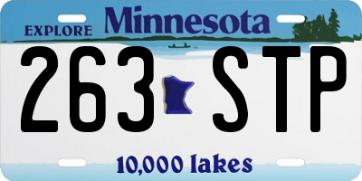 MN license plate 263STP