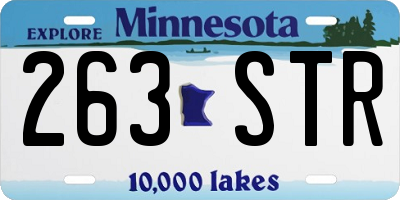 MN license plate 263STR