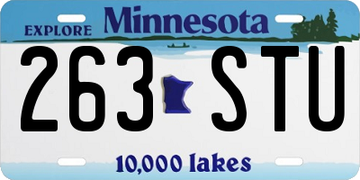 MN license plate 263STU