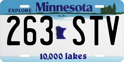 MN license plate 263STV
