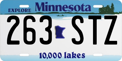MN license plate 263STZ