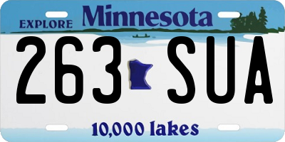 MN license plate 263SUA