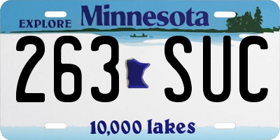 MN license plate 263SUC