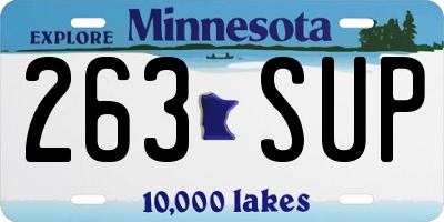 MN license plate 263SUP