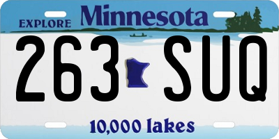 MN license plate 263SUQ