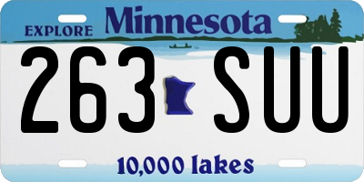 MN license plate 263SUU