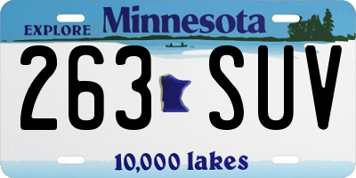 MN license plate 263SUV