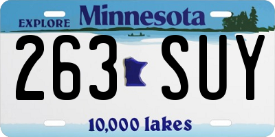 MN license plate 263SUY