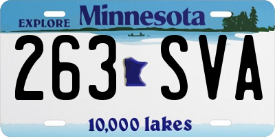 MN license plate 263SVA