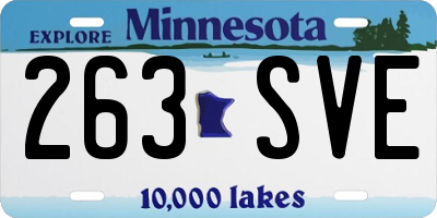 MN license plate 263SVE