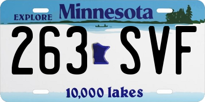 MN license plate 263SVF