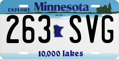 MN license plate 263SVG