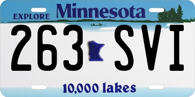 MN license plate 263SVI