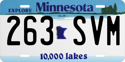 MN license plate 263SVM