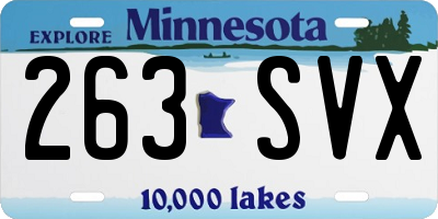 MN license plate 263SVX