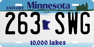 MN license plate 263SWG