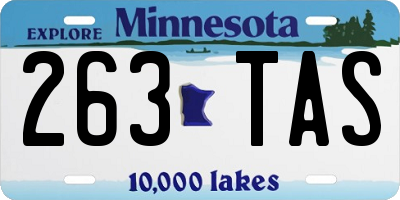 MN license plate 263TAS