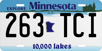 MN license plate 263TCI