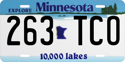 MN license plate 263TCO