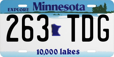 MN license plate 263TDG