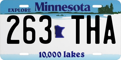 MN license plate 263THA
