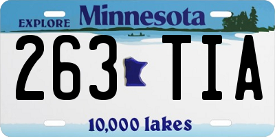 MN license plate 263TIA